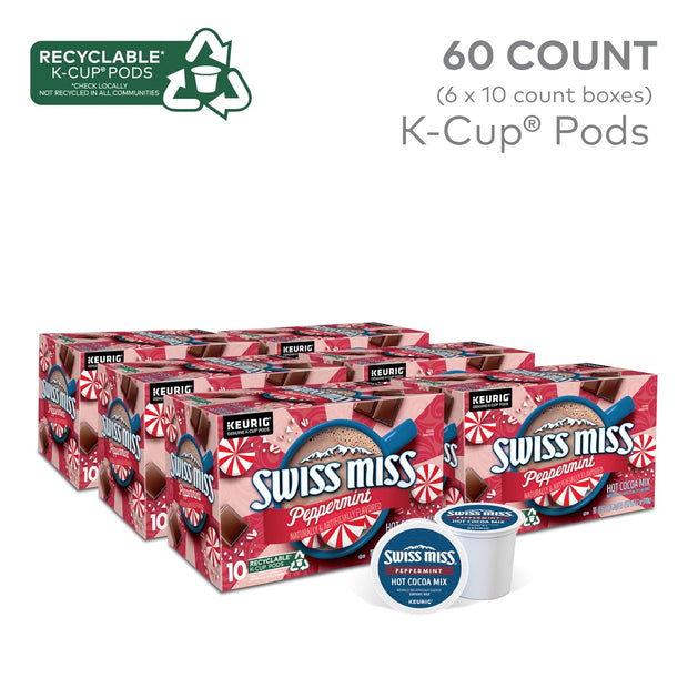 Swiss Miss Milk Chocolate Hot Cocoa, Single-Serve Keurig K-Cup Pods, Hot Chocolate, 44 Count