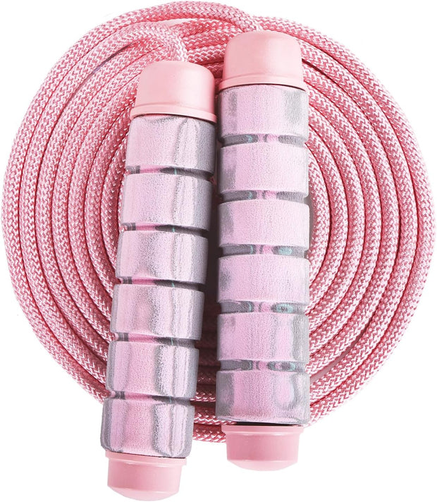 Jump Rope for Women & Men Adjustable Length Cotton Skipping Rope for Adults & Kids Workout Equipment for Weight Loss, Cardio, Boxing & Fitness Suitable for Home, Gym & School Use