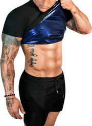 Sauna Shirt for Men Sweat Sauna Suit for Gym Exercise Compression Shirt Workout Shapewear