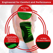 Nordic Lifting Elbow Compression Sleeves (1 Pair) – Support for Pain Relief, Tendonitis, Golfer’s & Tennis Elbow Recovery