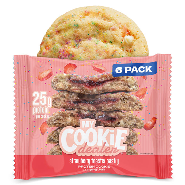 My Cookie Dealer Protein Cookies, Variety Pack (5-Pack, 2.2oz Each) - 15-17g of Protein per Cookie - Individually Wrapped Travel Snacks