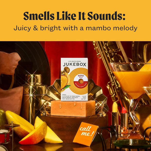 Jukebox Watermelon Disco Natural Bar Soap for Women Bathroom and Bath Soap, 4.5 oz (Mango)