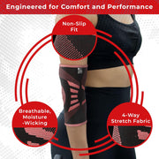 Nordic Lifting Elbow Compression Sleeves (1 Pair) – Support for Pain Relief, Tendonitis, Golfer’s & Tennis Elbow Recovery