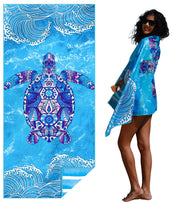 Microfiber Thin Lightweight Beach Towel Sand Free Quick Dry Absorbent Compact Towels for Swimming Pool Camping Beach Accessories Large Easy Pack Travel Things for Vacation Essentials Adult Gift