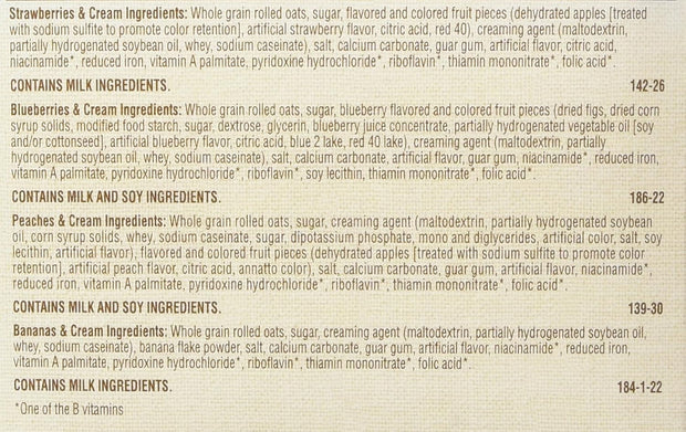 Quaker Instant Oatmeal Fruit & Cream, Variety Pack, 8-Count Boxes (Pack of 4)