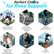 OK TAPE Nylon Kinesiology Tape for Knee, 10 Pcs Stretchable on Four Sides Precut Strips, Athletic Tape for Knee Support & Stability,Breathable and Hypoallergenic, Beige