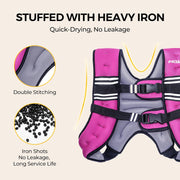 PACEARTH Weighted Vest,4lb/6lb/10lb/12lb/16lb/20lb/25lb/30lb Weight Vest with Reflective Stripe, Body Weight Vests Adjustable for Men, Women Workout, Strength Training, Running, Walking, Jogging