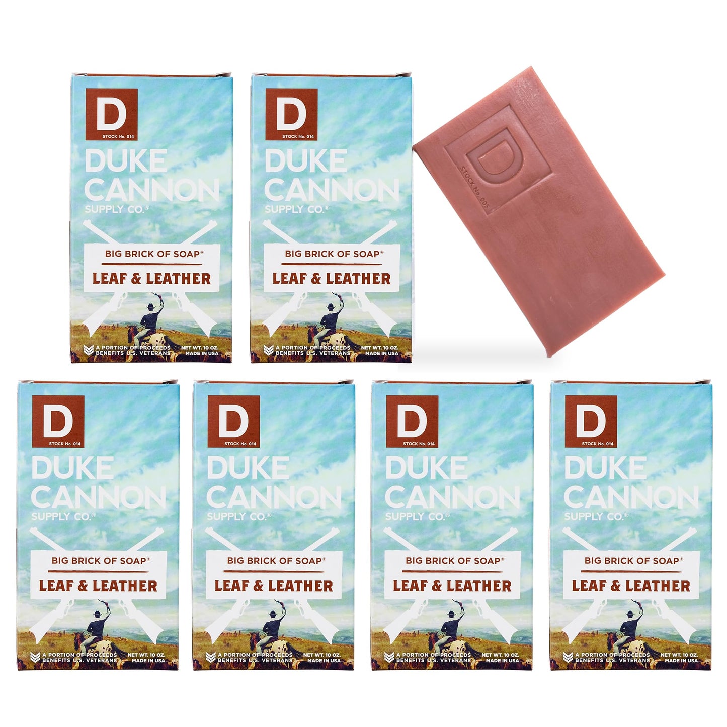 Duke Cannon Supply Co. Big Brick of Bay Rum Soap, 10oz - Superior Grade Men's Soap with Aromatic Summer Scent of Citrus Musk, Cedarwood and Island Spice (6 Pack)