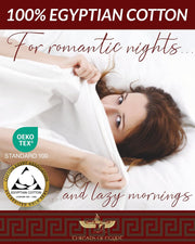 100% Egyptian Cotton Sheets King Size | 400 Thread Count | CEA Gold Seal Certified | Ultra Soft | Cooling for Hot Sleepers | 18" Deep Pocket | King Size [White]