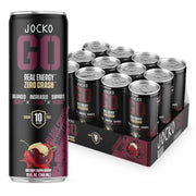 Jocko GO Energy Drink (Afterburner Orange) - Keto, Vitamin B12, Vitamin B6, Electrolytes, L Theanine, Magnesium- Energy Boost, Sugar Free Nootropic Monk Fruit Blend - 12 Pack