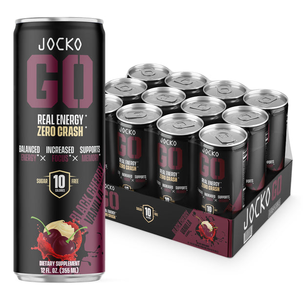 Jocko GO Energy Drink (Afterburner Orange) - Keto, Vitamin B12, Vitamin B6, Electrolytes, L Theanine, Magnesium- Energy Boost, Sugar Free Nootropic Monk Fruit Blend - 12 Pack