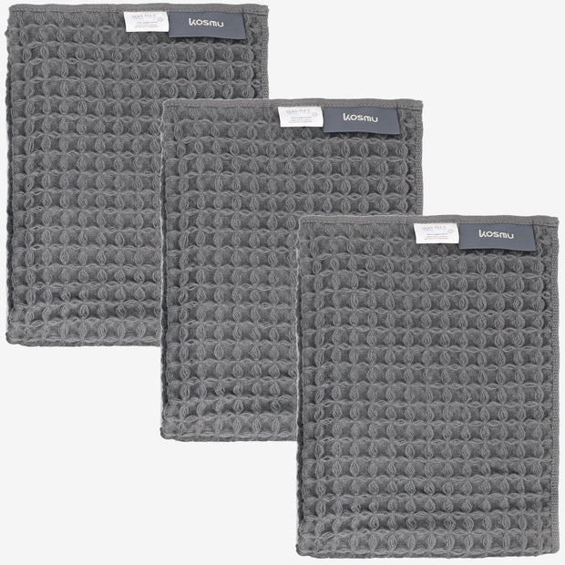 Luxury Japanese Cotton Waffle Bath Towel | Plush, Absorbent, and Quick Dry (Coral Orange, Hand Towel, 32" x 16")