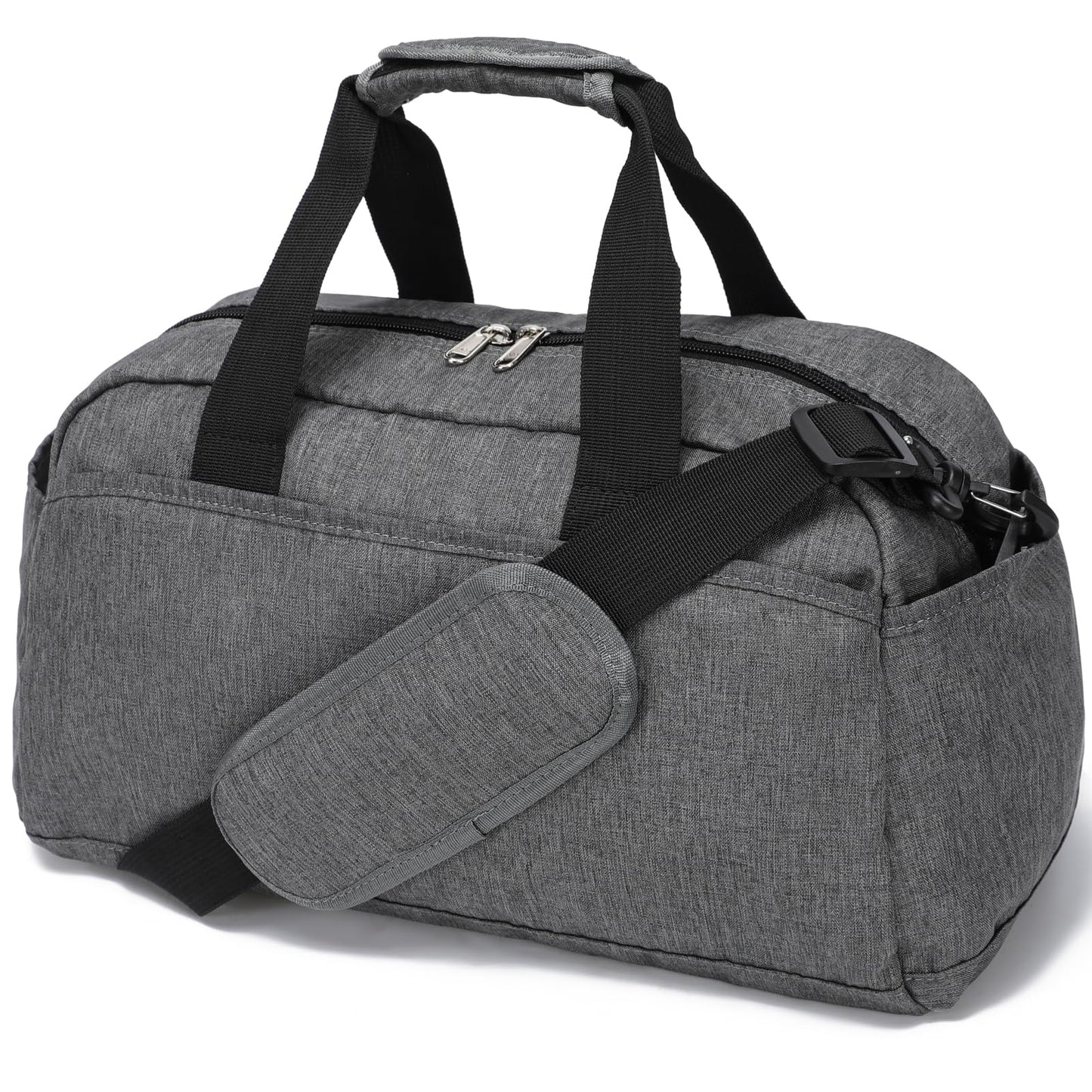 14 inch Small Gym Bag for Women & Men, Mini Duffel Bag for Travel Sports Lightweight Carry On Bag, Black