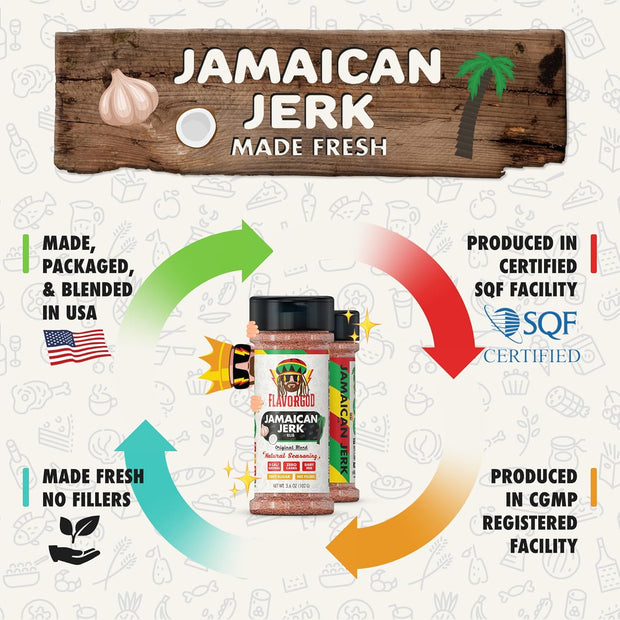 Taco Tuesday Seasoning Mix by Flavor God - Premium All Natural & Healthy Spice Blend for Grilling Chicken, Beef, Seafood, Vegetables, Salad, Ravioli, Pizza, & Pasta - Kosher, Gluten-Free, Dairy-Free, Vegan, Keto Friendly