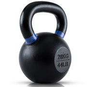 Single Cast Iron Kettlebell | Powder Coated - Wide Handle Weights for Core & Glute Workouts; Swings, Squats, Deadlifts; Strength, Endurance & Flexibility for Men & Women