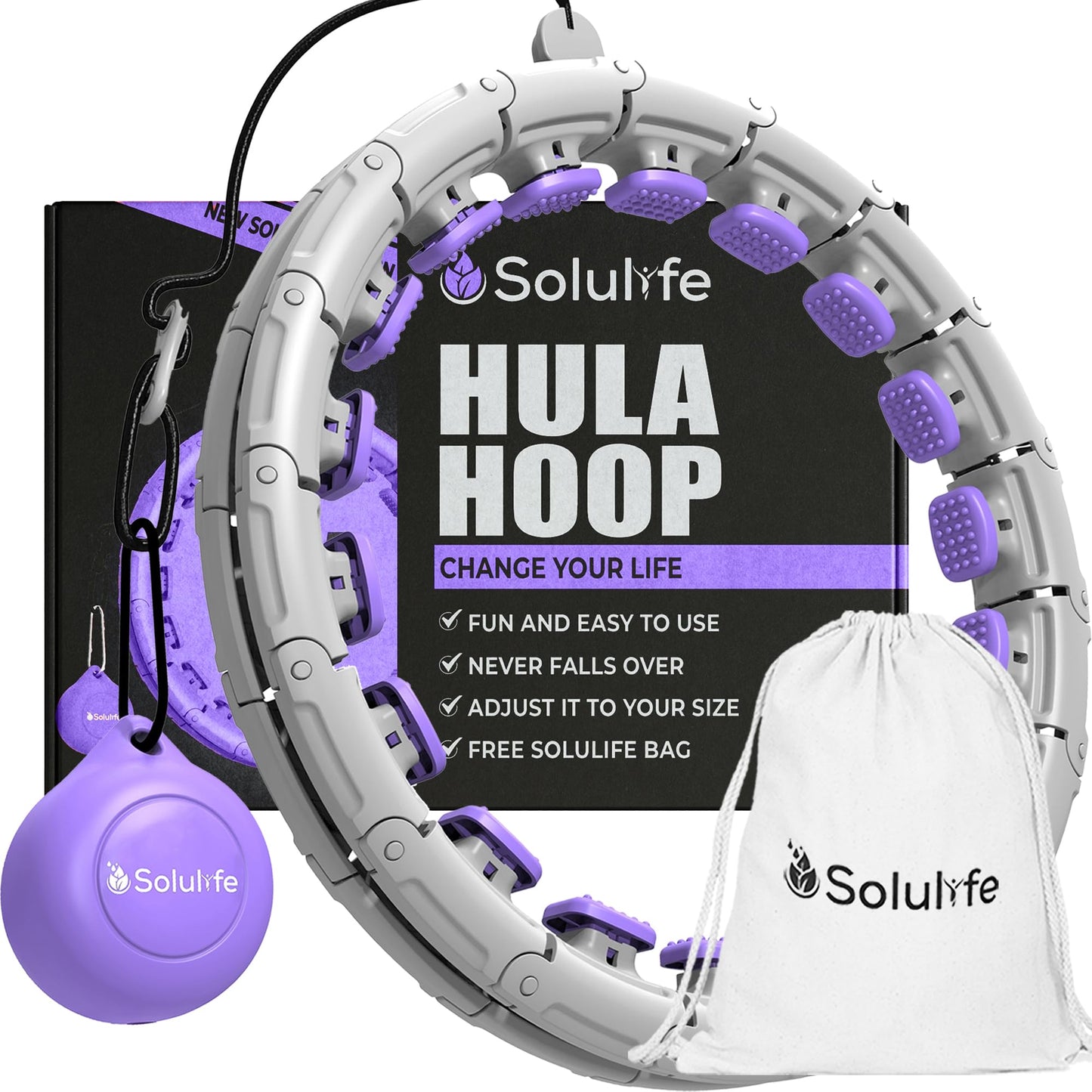 Experience Fitness Excellence with Our Infinity Hoop Plus Size – Weighted Hula Hoop for Weight Loss – Hula Hoop Exercise Ring with ABS and Quality Wheels – for All The Sizes and Levels