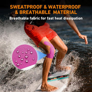 PreCut Kinesiology Tape for Knees, 12 PCS Waterproof KTQUICK Knee Tape for Knee Pain Relief Pre Cut, Original Cotton Athletic Knee Tape, Waterproof & Hypoallergenic Latex-Free for Sports (Black)