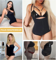 SHAPERX Women's Fajas Colombianas Shapewear Postpartum Tummy Control Body Shaper Butt Lifter Bodysuit