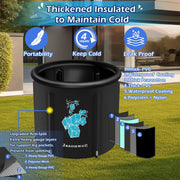 Jasonwell Ice Bath Tub for Athletes - Heavy Duty Cold Water Therapy Plunge Tub Ice Pod for Recovery Portable Ice Barrel Plunge Pool for Outdoor Inflatable Hot Tub Bathtub at Home for Adults