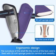 Velpeau Ankle Stabilizer Brace for Sprain, Ligament Injury (Grade 1 to 2), Tendonitis, Adjustable Stirrup Ankle Support Splint for Women and Men,Reversible Left & Right Foots,One Size(Foam Pads, Blue)