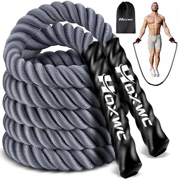 Jump Rope, Weighted Jump Rope for Fitness, Heavy Skipping Ropes for Men Women Kids, Home Gym Workout Equipment Set, Suitable for Boxing, Cardio, Training Muscles, Full Body Exercise Weight Loss at Home