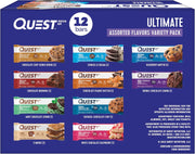 Quest Nutrition Ultimate Variety Pack Protein Bars, High Protein, Low Carb, Gluten Free, Keto Friendly, 12 Count