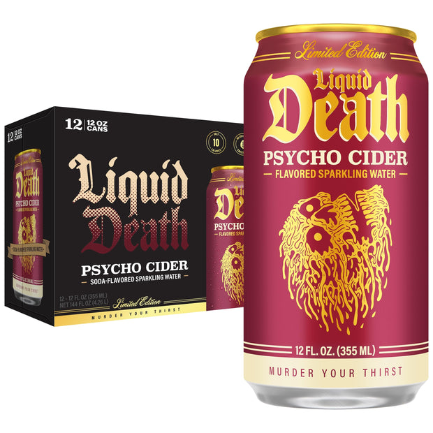 Liquid Death, Severed Lime, Lime-Flavored Sparkling Water, 12-Pack (12oz Cans), Low Calorie & No Artificial Sweeteners