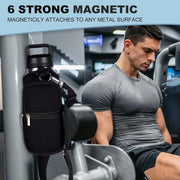 Magnetic Gym Bags for Men & Women with Adjustable Strap,Magnetic Bag Company Water Bottle Holder for Travel, Work,Sports,Water Bottle Sling Bag with Pocket
