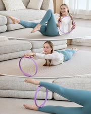 Pilates Ring, 13.5'' Silicone Magic Pilates Ring Fitness Circle, Lightweight & Durable Flexible Resistance Exercise Equipment for Toning Arms, Thighs/Legs, Core, Yoga & Physical Therapy