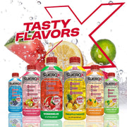 SueroX Zero Sugar Electrolyte Drink for Hydration and Recovery, Unique Blend of Electrolytes & 8 Ions, Zero Calorie Sports Drink, 21.3 Fl Oz, Variety Pack, 12 Count