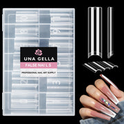 UNA GELLA Solid Nail Glue Gel Soft Gel Nail Tips Glue 15ml Lamp Curing Needed Solid Soak Off Glue Super Strong Nail Glue For Fake Acrylic Nails Extension Press On Nails