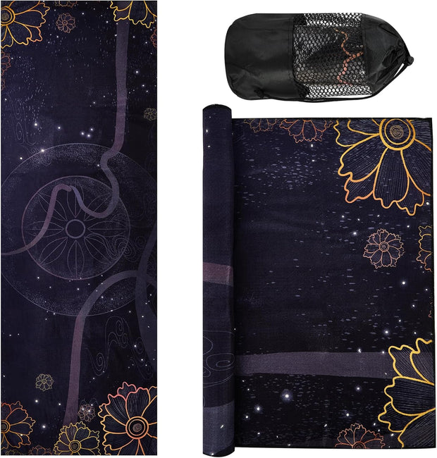 Yoga Towels, Non Slip Hot Yoga Mat Towel with Grip Dots,Super-Absorbent Soft Microfiber Yoga Blanket for Pilates, Fitness and Workout 72inch x 24inch