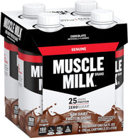 Muscle Milk Genuine Protein Shake, Chocolate, 25g Protein, 11 Fl Oz (Pack of 4)