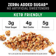 KIND Zero Added Sugar Keto Granola, Variety Pack, Apple Cinnamon Nut and Caramel Mocha Nut, Good Source of Fiber, Gluten Free, Low Sugar, 5g Protein, 2 Count