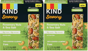 KIND Savory Nut Bars, Rosemary Nuts & Sea Salt, Good Source of Fiber, Gluten Free, Low Sugar, 6g Protein, 6 Count