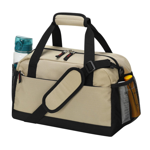 Small Gym Bag with Wet Pocket - 14 inch Mini Duffle Bag for Men & Women Lightweight Carry On Bag for Travel Sport - Black