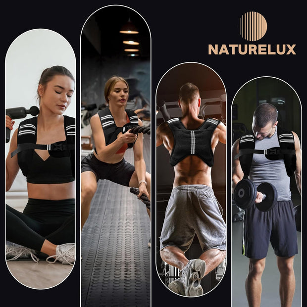Weighted Vest Men or Women - 5/10/15/20/25/30lbs Weights with Reflective Stripe, Weighted Vest for Workout Equipment for Strength Training Running - Walking Weight Loss