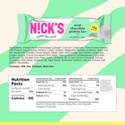 Nick’s Mint Chocolate Protein Bars – 12-Count Box | High Protein, Low Calories, Low Carbs, Keto Friendly, No Added Sugar