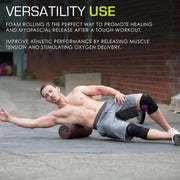 ProsourceFit High Density Foam Rollers 12 - inches Long, Firm Full Body Athletic Massage Tool for Back Stretching, Yoga, Pilates, Post Workout Muscle Recuperation, Black/Green