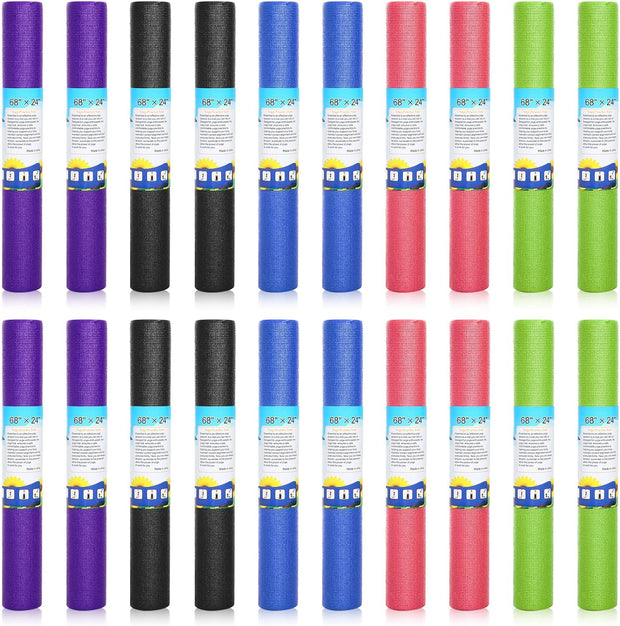 Yilloog 20 Pcs Yoga Mat Non Slip Exercise Workout Mat with Strap for Women Gym Fitness Home Supplies, 72 x 24 Inch