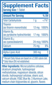 Nervive Nerve Health, with Alpha Lipoic Acid, to Fortify Nerve Health and Function in Fingers, Hands, Toes, & Feet*, and Support Healthy Circulation, ALA, Vitamins B12, B6, & B1, 30 Tablets