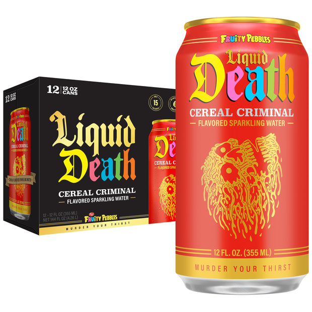 Liquid Death, Soda-Flavored Sparkling Water Variety Pack, 12-Pack (12oz Cans), Low Calorie & No Artificial Sweeteners, 4 Flavors: Severed Lime, Doctor Death, Killer Cola, and Rootbeer Wrath