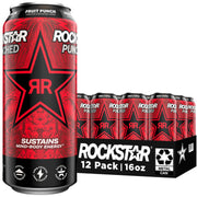 Rockstar Energy Drink Punched Hardcore Apple, 16oz Cans (12 Pack)