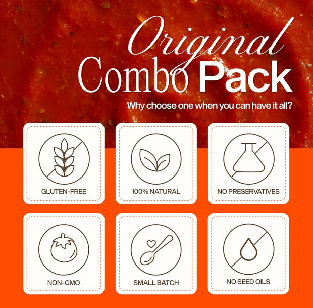 Sauz | Variety Pack, 25 Oz Jars (4-Pack), Includes Hot Honey Marinara, Creamy Calabrian Vodka, Wild Rosemary, Summer Lemon, Gluten-Free, Non-GMO, Multi-Use, Clean Ingredients – Small Batch Craft Sauces