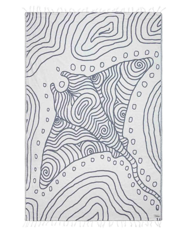 Sand Cloud Turkish Beach Towel - Sand Free - 100% Organic Turkish Cotton Yarn - Quick Dry Towel for Beach, Picnic, Blanket or Bath Towel - As Seen on Shark Tank - Marine Life (Whale Shark)