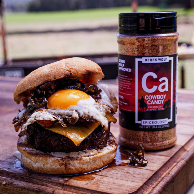 Spiceology – Derek Wolf Cowboy Butter Seasoning – Bold & Buttery Blend with Garlic, Smoked Paprika & Mustard – Perfect for Beef Brisket, Pork Chops, Chicken Thighs & Steak – 10.4 oz