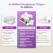 Zero Trace Travel Deodorant Wipes - 60 Count- 24 Hour Odor Control - Aluminum Free Hypoallergenic Mini Deodorant For Women and Men - Individually Wrapped Underarm & Body Wipes- Nature Bliss Trio