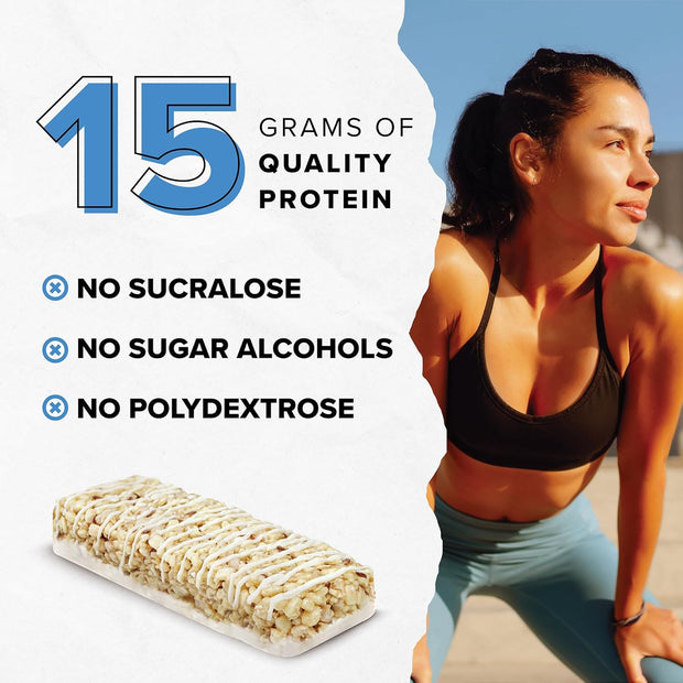 Ready® Protein Bars – High-Protein Snack with 15g Whey Protein, All-Natural Ingredients, Supports Lean Muscle and Recovery, No Artificial Sweeteners – Vanilla Swirl, 12-Pack