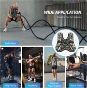 ZELUS Weighted Vest, 6lb/8lb/12lb/16lb/20lb/25lb/30lb Weight Vest with Reflective Stripe for Workout, Strength Training, Running, Fitness, Muscle Building, Weight Loss, Weightlifting