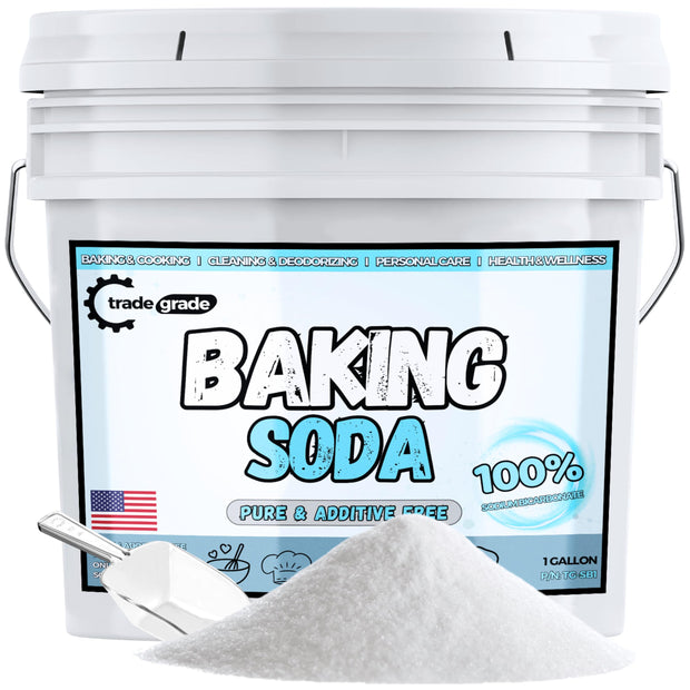 TradeGrade Pure Baking Soda Powder – 15 lb Bucket, Sodium Bicarbonate Powder | Premium Food-Grade for Baking, Bread, Cookies & More | Baking Soda for Cleaning, Natural Cleaner & Deodorizer